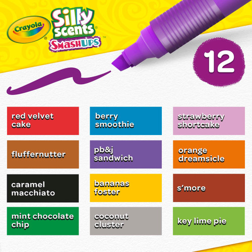 2 Pack Crayola Silly Scents Chisel Tip Washable Markers 12/Pkg-Assorted Colors 58-8199