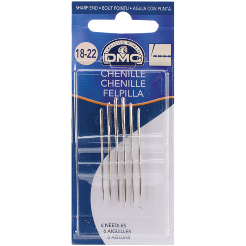 12 Pack DMC Chenille Hand Needles-Size 18/22 6/Pkg -1768-18/22 - 077540382712