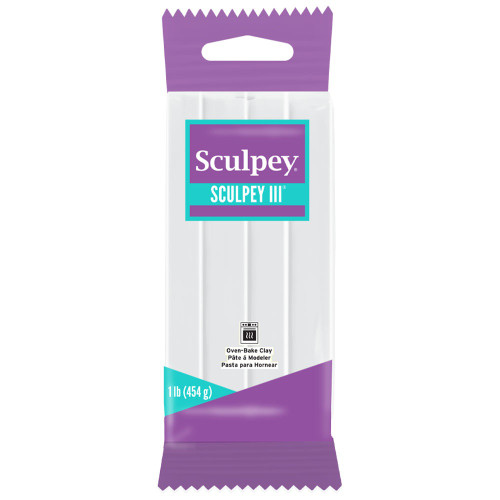 3 Pack Sculpey III Polymer Clay 8oz-White S308-1 - 715891112434