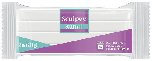 3 Pack Sculpey III Polymer Clay 8oz-White S308-1