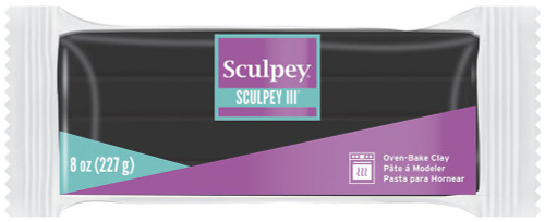3 Pack - Sculpey III Polymer Clay 8oz-Black - S308-42