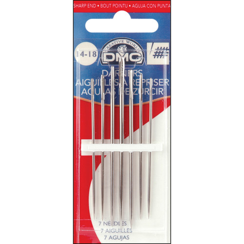 12 Pack DMC Darners Hand Needles-Size 18 6/Pkg 1769-18 - 077540382781