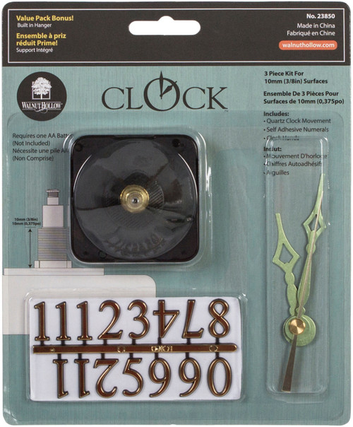 2 Pack Clock 3-Piece Kit-For .375" Surfaces -23850 - 046308238509