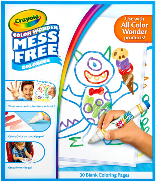 3 Pack Crayola Color Wonder Blank Coloring Pages 30/Pkg -10"x8.5" 75-2479 - 071662324797