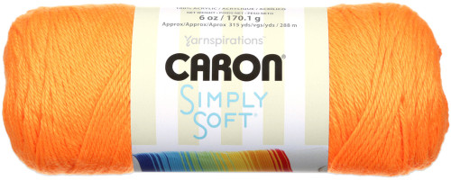 3 Pack - Caron Simply Soft Solids Yarn-Neon Orange - H97003-9774 - 035613977746