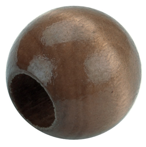 6 Pack - Pepperell Round Wood Beads 20mm 8/Pkg-Walnut - PWB20-01