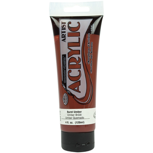 3 Pack - Royal & Langnickel(R) essentials(TM) Acrylic Paint 4oz-Burnt Umber - RAA-119 - 090672304490
