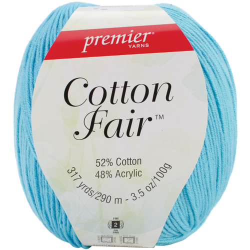 3 Pack Premier Cotton Fair Yarn-Turquoise 27-4 - 847652015361