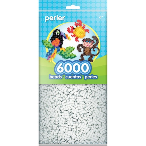 2 Pack - Perler Beads 6,000/Pkg-White - PBM80-11-11093 - 048533110933