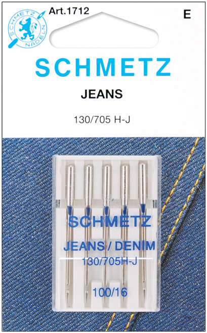 10 Pack Schmetz Jean & Denim Machine Needles-Size 16/100 5/Pkg -1712 - 036346317120