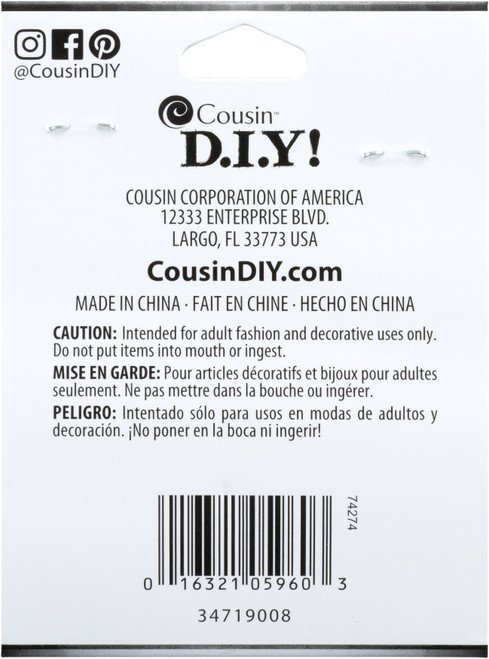 3 Pack Cousin Jewelry Basics Metal Findings 300/Pkg-Gold Split Rings 6mm To 8mm 34719008