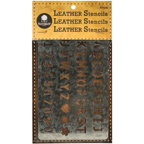 3 Pack Metal Leather Stencil-41426 - 046308414262