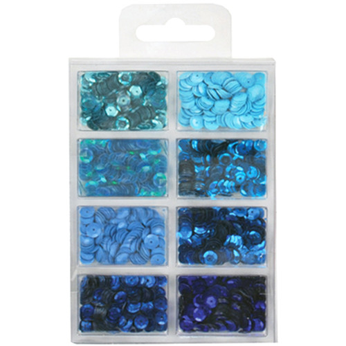 6 Pack - Craft Medley(TM) Creative Essentials Cup Sequins 7mm 0.56oz-Rhythm 'n Blues - GC457-D 6 Pack - Craft Medley(TM) Creative Essentials Cup Sequins 7mm 0.56oz-Rhythm 'n Blues - GC457-D