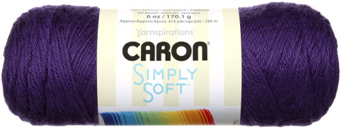 3 Pack Caron Simply Soft Solids Yarn-Purple H97003-9781 - 035613977814