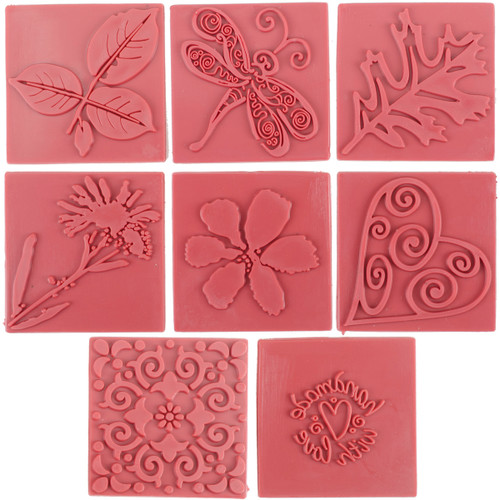3 Pack - Life Of The Party Soap Embossing Stamp Assortment 8/Pkg-Square - 61501