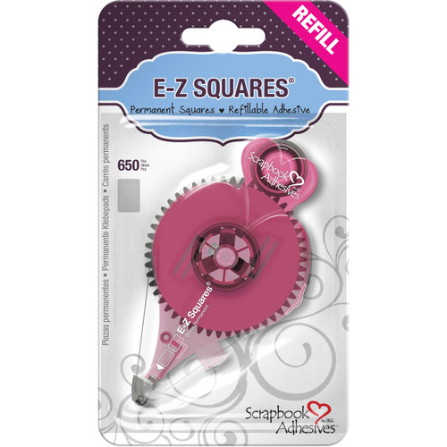 3 Pack - Scrapbook Adhesives E-Z Squares Refill 650/Pkg-Permanent, Use In 12066 - 12076 - 093616012079