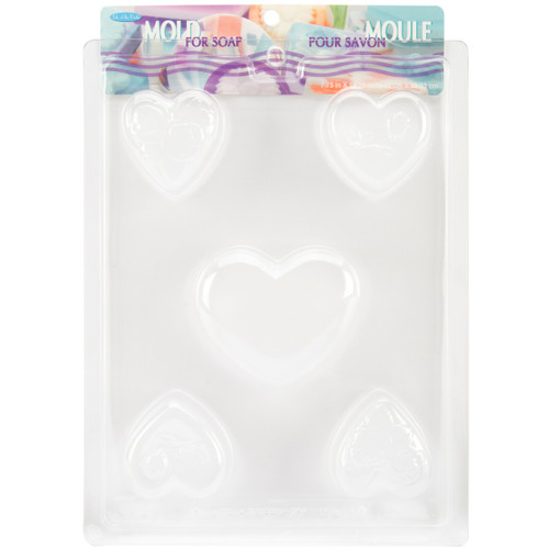 6 Pack Life Of The Party Soap Mold 7.75"X10.25"-5 Cavity Hearts 211-54 - 649979210968