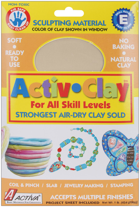 2 Pack - Activ-Clay Air-Dry Clay 1lb-White - 160A - 036061001601
