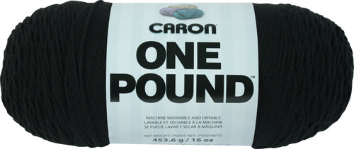 2 Pack - Caron One Pound Yarn-Black - 294010-10503 - 057355383548