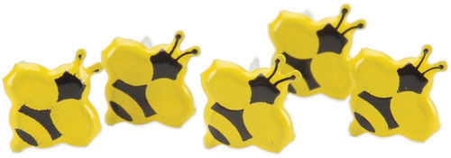 3 Pack Eyelet Outlet Shape Brads 12/Pkg-Mini Bees QBRD2-17 - 879693008736