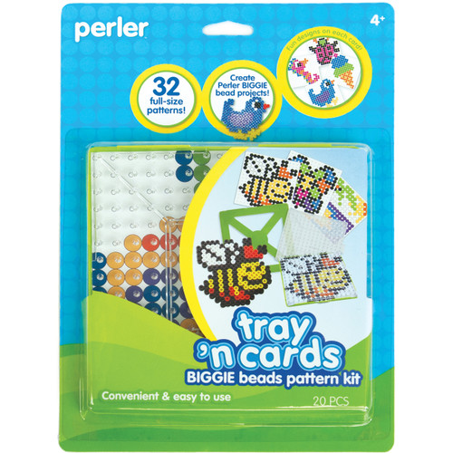 2 Pack - Perler Tray 'n Cards Pattern Kit-BIGGIE Beads - 80-70729 - 048533707294