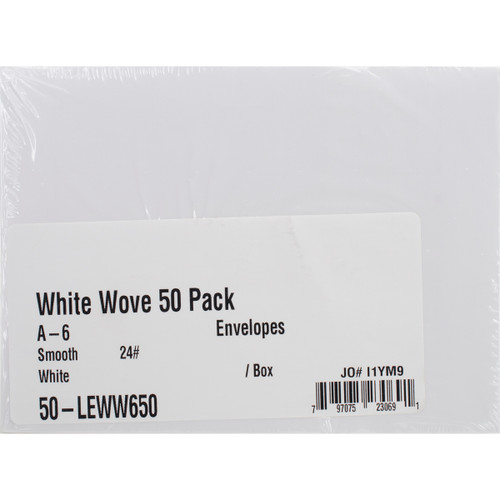 2 Pack Leader A6 Envelopes (4.75"X6.5") 50/Pkg-White -A650 - 797075230691