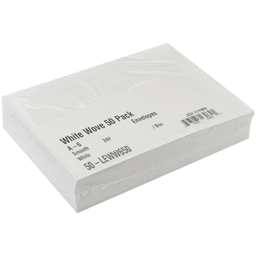 2 Pack Leader A6 Envelopes (4.75"X6.5") 50/Pkg-White A650