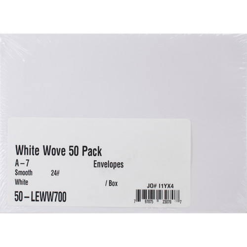 2 Pack Leader A7 Envelopes (5.25"X7.25") 50/Pkg-White A750 - 797075230707