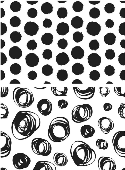 Tim Holtz Cling Stamps 7"X8.5"-Dots & Circles CMS-382