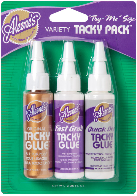 6 Pack - Aleene's Try Me Size Tacky Pack .66oz 3/Pkg-Original, Fast Grab & Quick Dry - TACKYPK-25803 - 017754258038
