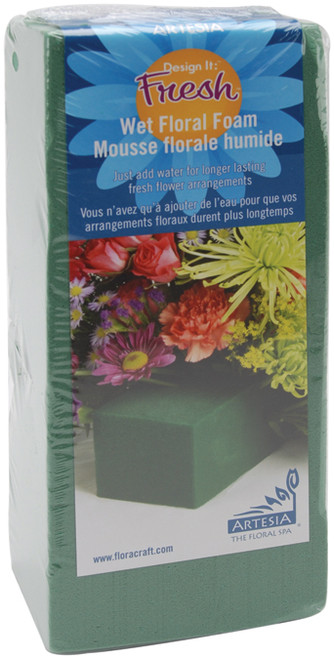 6 Pack - FloraCraft Floral Artesia WetFoM Brick-2.8"X3.8"X8.8" - FF1S/48 - 046501071675