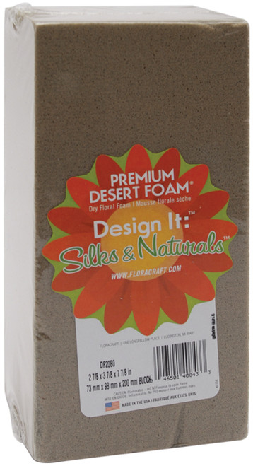 4 Pack - FloraCraft Floral Desert DryFoM Block-2.8"x3.8"x7.8" - DF20B0