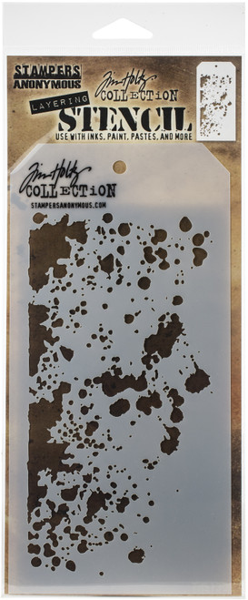Tim Holtz Layered Stencil 4.125"X8.5"-Grime - THS-130 - 644216928927