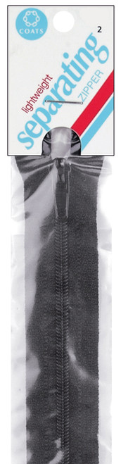 2 Pack - Coats Lightweight Separating Zipper 16"-Black - F49 16-2 - 073650908187