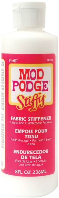 3 Pack Plaid Mod Podge Stiffy Fabric Stiffener-8oz 1550 - 028995015502