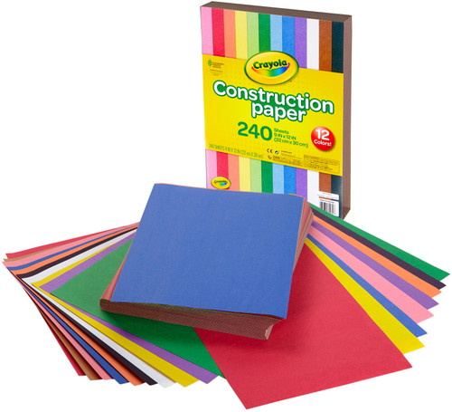 2 Pack Crayola Construction Paper Pad 9"X12"-240 Sheets 99-3200 - 071662799328