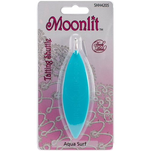 4 Pack Handy Hands Moonlit Tatting Shuttle W/Hook-Aqua Surf SHH42-5 - 769826042051