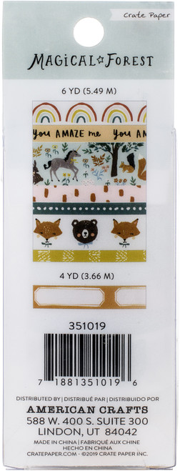 Magical Forest Washi Tape 8/Pkg-4 To 6 Yards Each MF351019