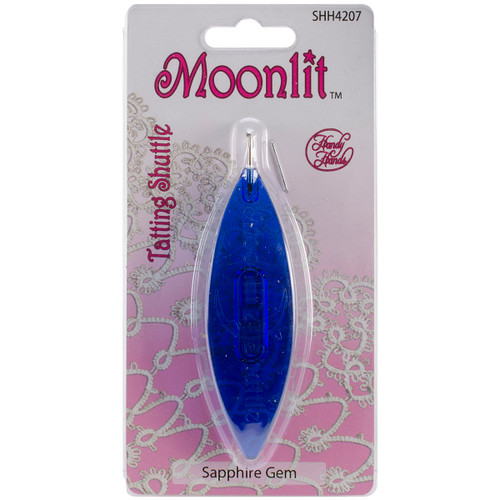 4 Pack Handy Hands Moonlit Tatting Shuttle W/Hook-Sapphire Gem SHH42-7 - 769826042075