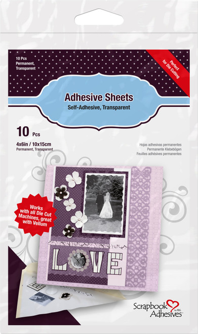 3 Pack Scrapbook Adhesives Permanent Adhesive Sheets 10/Pkg-4"X6" -1680-6 - 093616016800