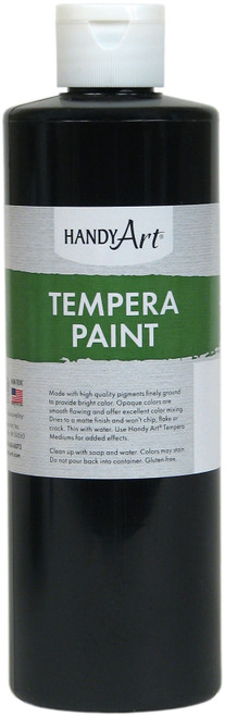 3 Pack Handy Art Tempera Paint 16oz-Black -201-055 - 075176104753