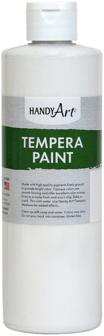 3 Pack - Handy Art Tempera Paint 16oz-White - 201-005 - 075176104319