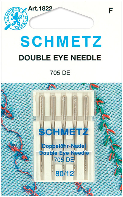 10 Pack Schmetz Double Eye Machine Needles-Size 12/80 5/Pkg 1822 - 036346318226