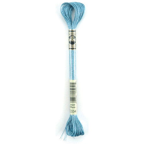 6 Pack - DMC Light Effects Embroidery Floss 8.7yd-Blue Topaz - 317W-E334 - 077540059515