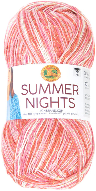 3 Pack Lion Brand Summer Nights Yarn-Tropical Punch 511-304 - 023032027340