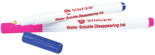 3 Pack - SINGER QuiltPro Disappearing Fabric Marking Pens - Fine-Pink & Blue 2/Pkg - 04371 3 Pack - SINGER QuiltPro Disappearing Fabric Marking Pens - Fine-Pink & Blue 2/Pkg - 04371
