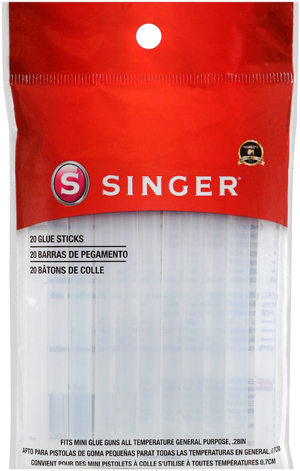 6 Pack SINGER Mini Glue Sticks 20/Pkg-.3125"X4" 00486 - 075691004866