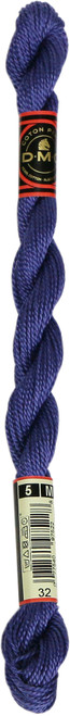 12 Pack - DMC Pearl Cotton Skein Size 5 27.3yd-Dark Blueberry - 115 5-32 - 077540975228