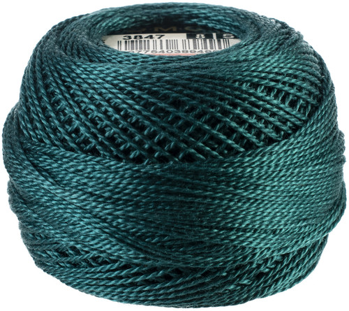 10 Pack DMC Pearl Cotton Ball Size 8 87yd-Dark Teal Green 116 8-3847 - 077540389490