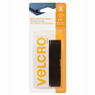 6 Pack - VELCRO(R) Brand Sticky Back For Fabric Tape .75"X24"-Black - 91878 - 075967918781